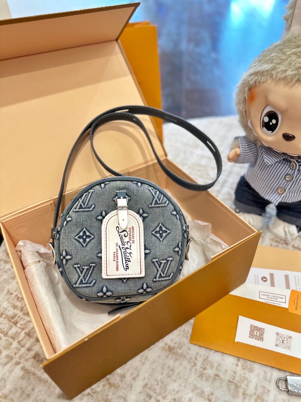 ルイ ヴィトン ( Louis Vuitton)デニム ショルダーバッグ 17cm